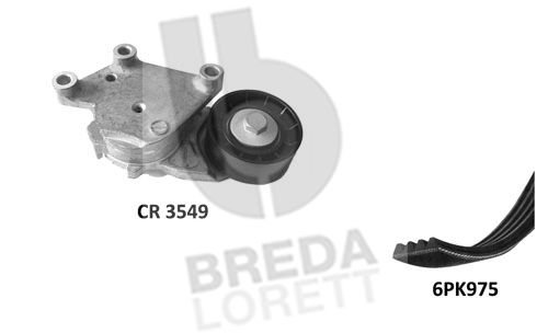 BREDA LORETT V formos rumbuotas diržas, komplektas KCA0029